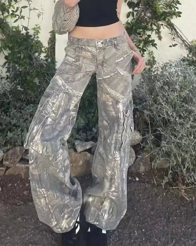New Autumn Overalls Spice Girls Camouflage Pants