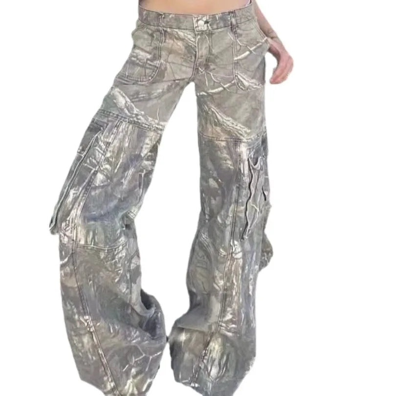 New Autumn Overalls Spice Girls Camouflage Pants