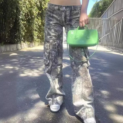 New Autumn Overalls Spice Girls Camouflage Pants